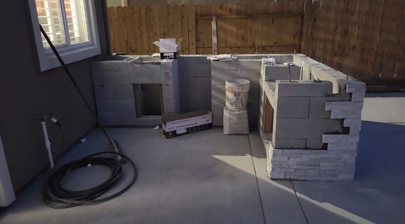 Pool, hardscape and grill (2)